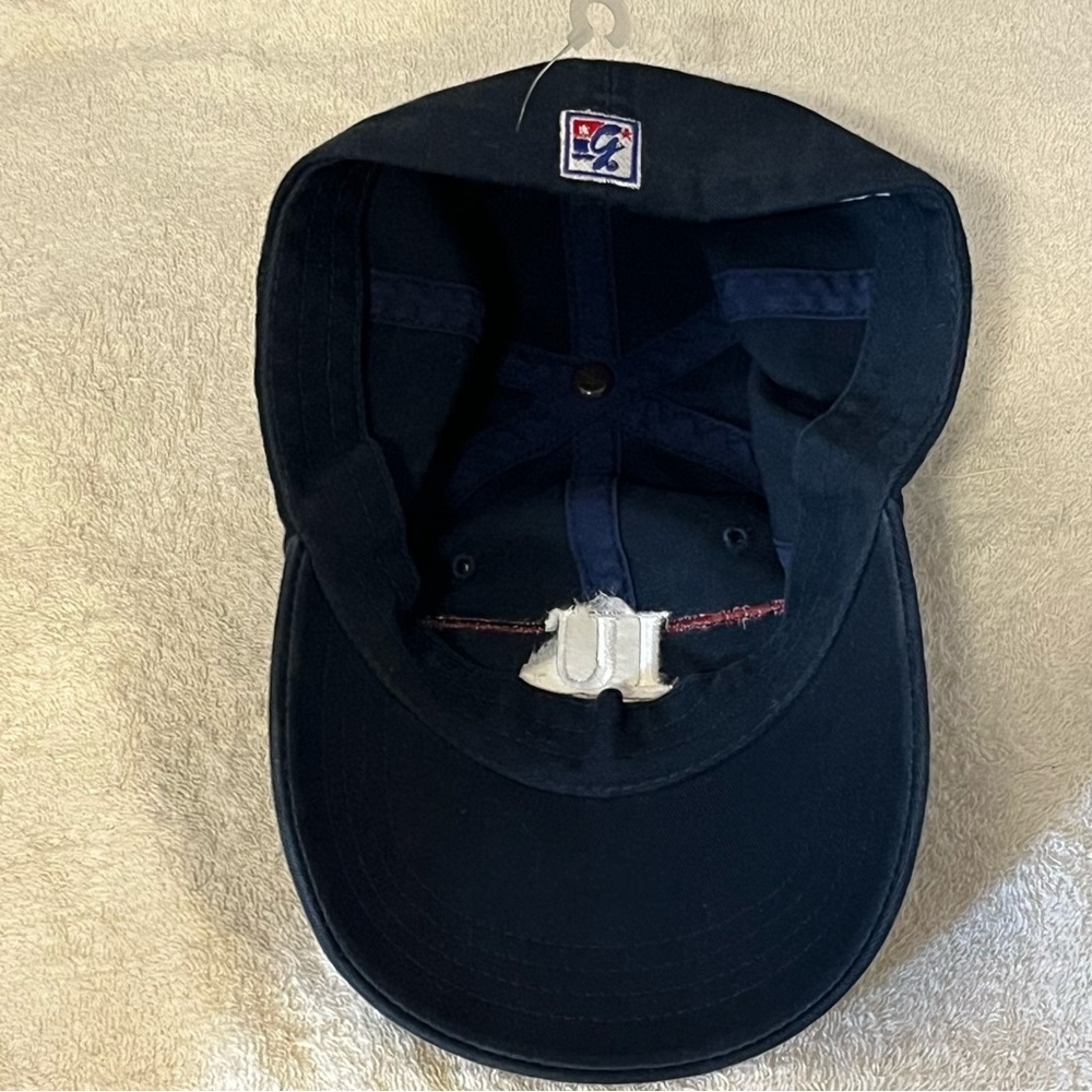 Indiana University Fitted Size 7-1/8 Navy Blue Cotton Ball Cap by The Game - Picture 6 of 15